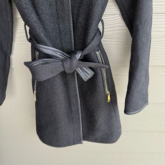 Vince Camuto wool faux leather trim jacket - Picture 4 of 7